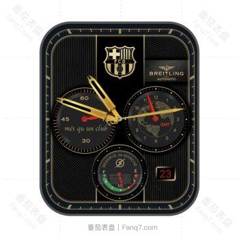 百年灵BREITING航空计时B01巴塞罗耶限量黑色黄金条纹表盘.clock