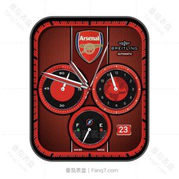 百年灵BREITING航空计时B01阿森纳限量红色三小盘.clock