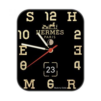 HERMES爱马仕黑金简洁表盘.clock