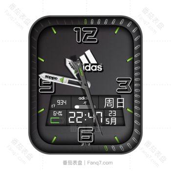 阿迪达斯Adidas运动表盘碳灰色.clock