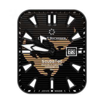 宝齐莱Carl F.Bucherer黑色条纹黄色印花.clock