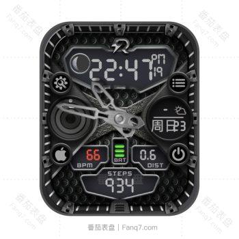 iPhone苹果桌面灰色机械表盘.clock