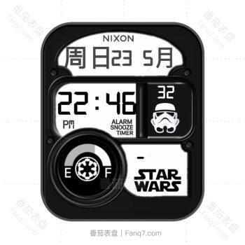 尼克松NIXON星球大战系列黑白表盘.clock