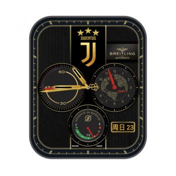 尤文图斯JUVENTUS黑色黄金条纹小三盘.clock