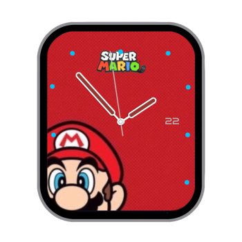SUPER MARIO马里奥卡通红色简单表盘.clock