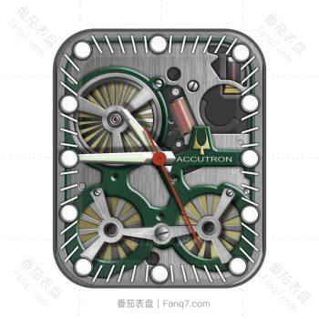 ACCUTRON手表银色机械表盘.clock