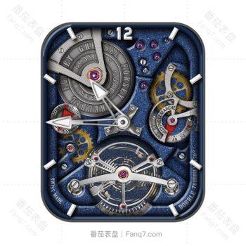 高珀富斯GREUBELFORSEY复杂功能机械四齿轮盘星空深蓝色.clock