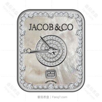 杰克宝Jacob&Co小高级银色镶钻表盘.clock