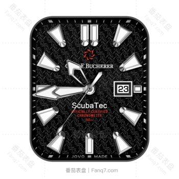 宝齐莱Carl F.Bucherer云纹印花黑色表盘.clock