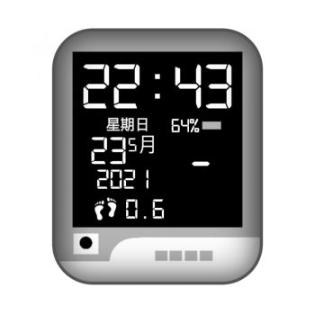 黑白简约文字表盘.clock