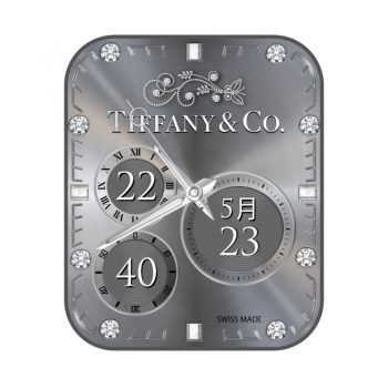 Tiffany&Co.蒂芙尼银色高级表盘三盘.clock