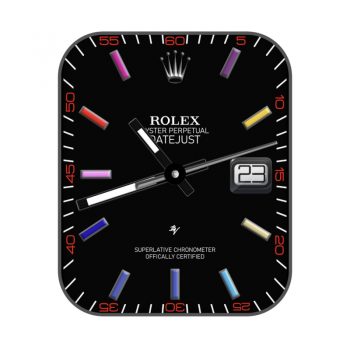 劳力士ROLEX炫酷黑多彩刻度.clock