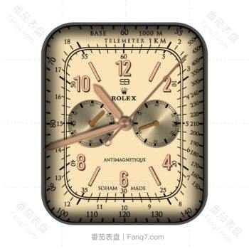 劳力士ROLEX双盘浅黄色小众表盘.clock