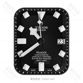 TUDPR帝舵黑色简约表盘.clock