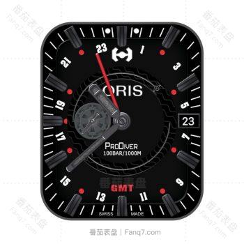 豪利时ORIS-PRODIVER GMT炫酷黑表盘.clock