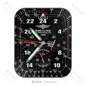 百年灵BREITING航空计时黑色表盘复杂工艺.clock