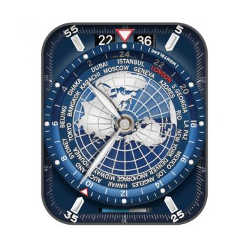 万宝龙Mont-BlancStarLegacyEdgar-Legacy系列寰宇世界腕表蓝色地球图.clock