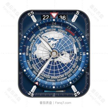 万宝龙Mont-BlancStarLegacyEdgar-Legacy系列寰宇世界腕表蓝色地球图.clock