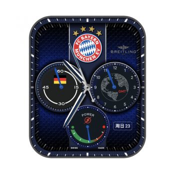 百年灵BREITLING限定拜仁慕尼黑足球队深蓝表盘.clock