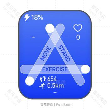 苹果app store标准蓝白色表盘简约.clock