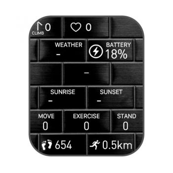 黑色不规则方格简约文字表盘.clock