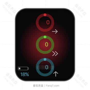 简约三原色红黄蓝圈表盘.clock