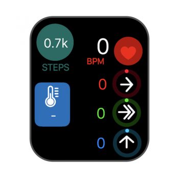 简约系统温度心率运动红黄蓝表盘.clock