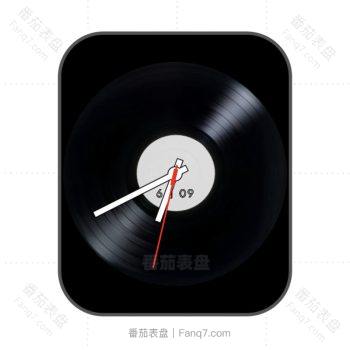 简约唱片黑色表盘.clock