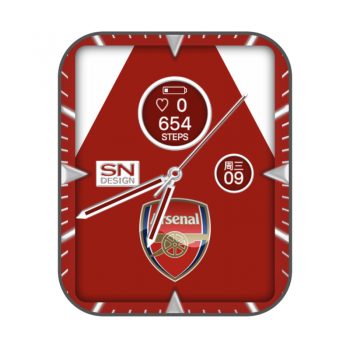 ARSENAL阿森纳足球俱乐部限量款表盘红色.clock