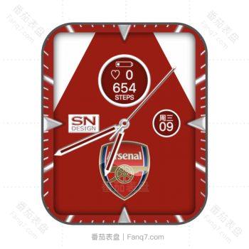ARSENAL阿森纳足球俱乐部限量款表盘红色.clock
