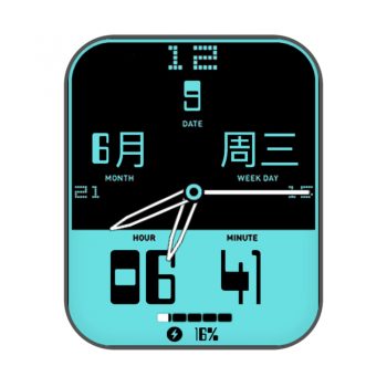 azure雅珀简约表盘蓝黑色.clock