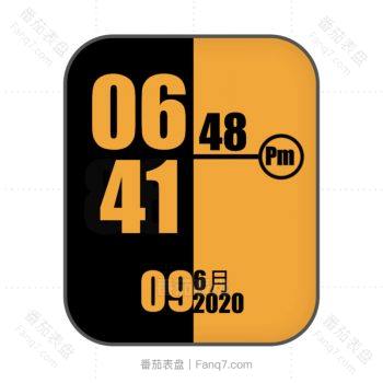 简约系列黑橙表盘.clock