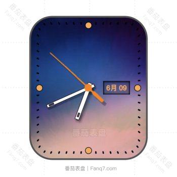 简约渐变蓝粉表盘.clock