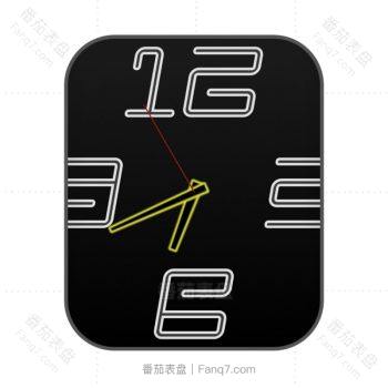 简约黑色表盘白色文字.clock