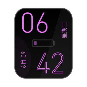 简约系列黑色表盘高级紫文字.clock