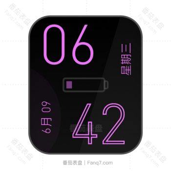 简约系列黑色表盘高级紫文字.clock