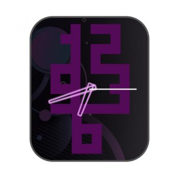 简约黑色个性紫表盘.clock