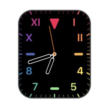 California Pride黑色表盘多彩荧光刻表简约.clock