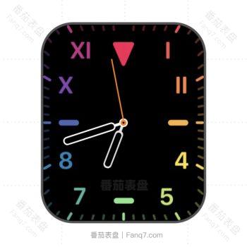 California Pride黑色表盘多彩荧光刻表简约.clock