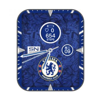 切尔西足球俱乐部chelsea限量表款印花蓝.clock