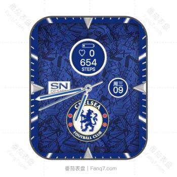切尔西足球俱乐部chelsea限量表款印花蓝.clock