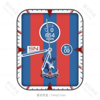水晶宫足球俱乐部Crystal Palace F.C.限量表盘蓝红标配色.clock