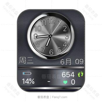 复古蜂窝银灰亮光表盘.clock