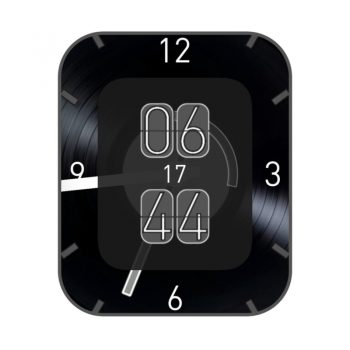简约唱片黑亮色表盘.clock