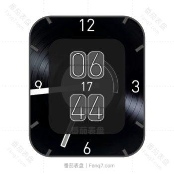 简约唱片黑亮色表盘.clock