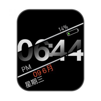 简约黑色文字表盘.clock