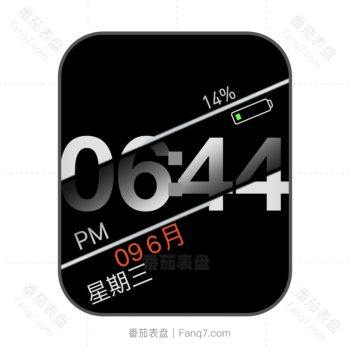 简约黑色文字表盘.clock