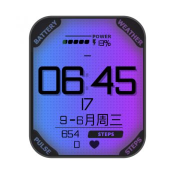 简约渐变紫简单表盘.clock
