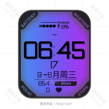 简约渐变紫简单表盘.clock
