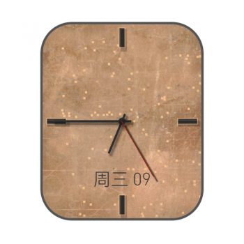 简约颗粒动态转落淡黄色表盘.clock